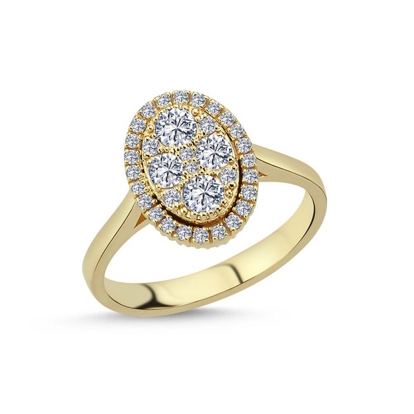 Posh ring i 14 kt guld med i alt 0,64 ct  NURAN R1046 1